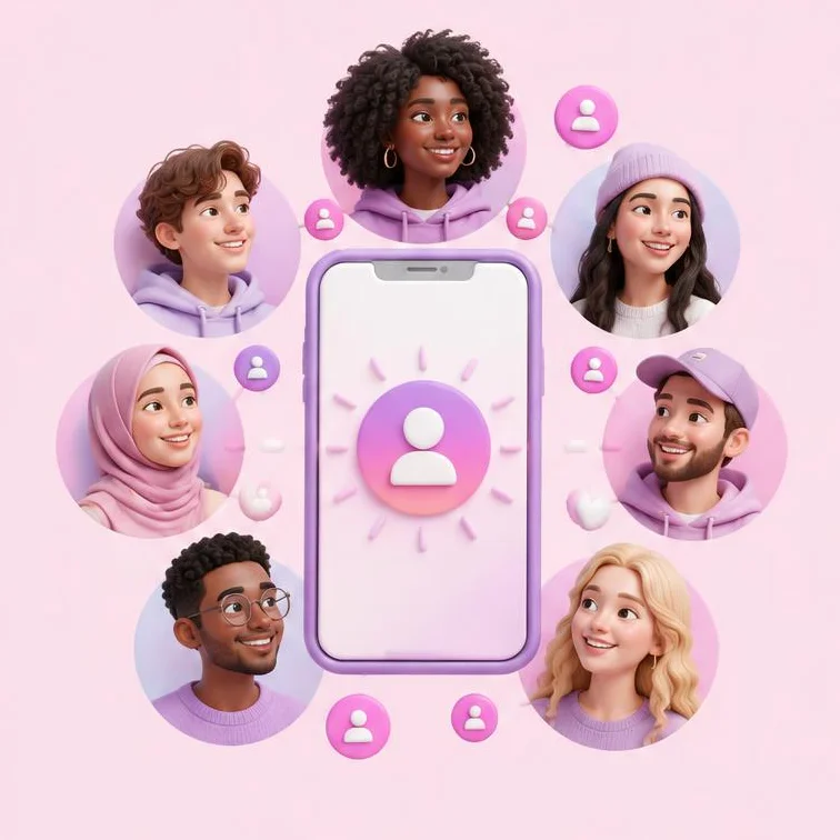 Instagram creators and followers illustration
